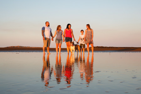Beach family portrait