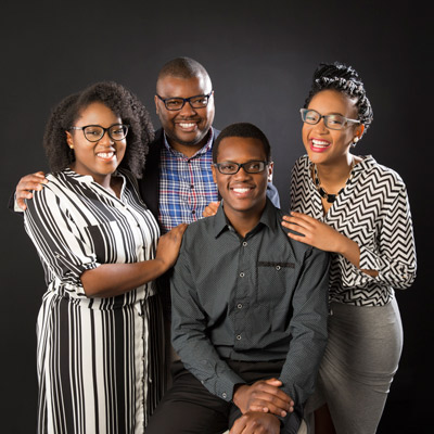 Family in the studio