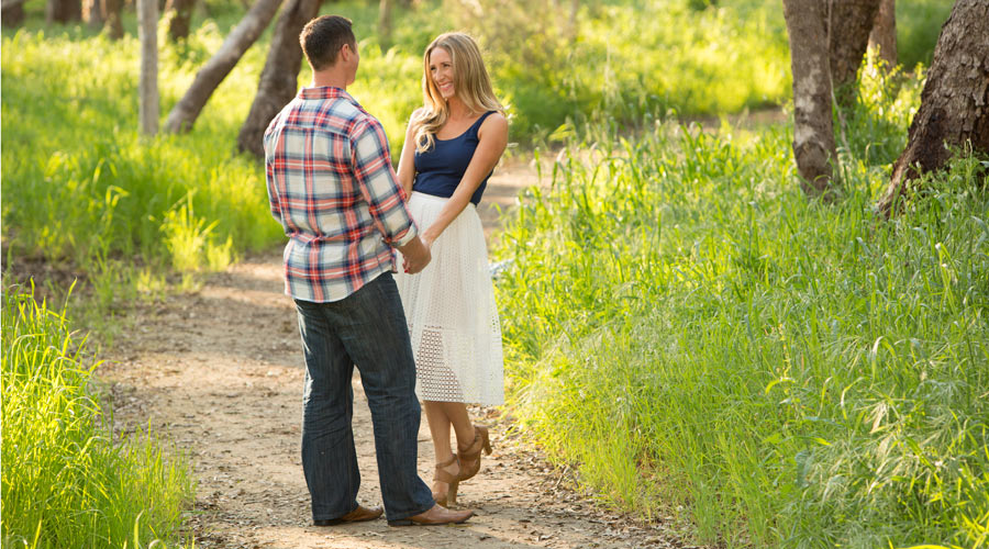 Outdoor engagement photo