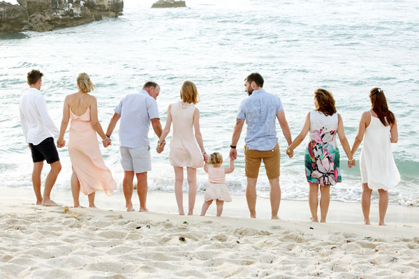 Perth beach family portrait
