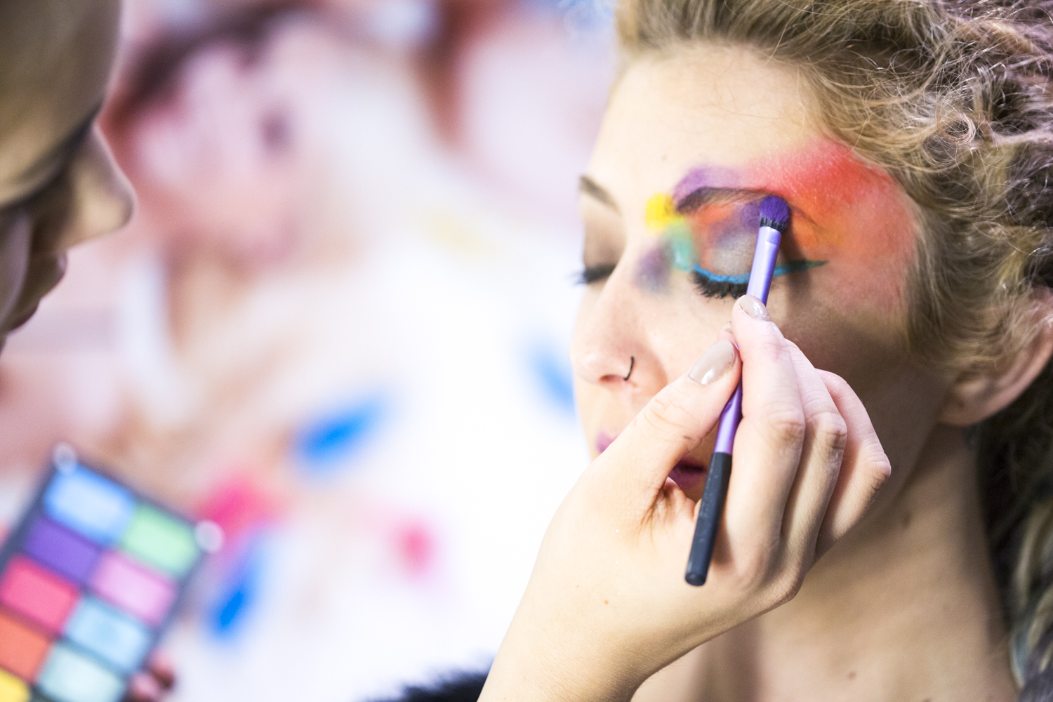 colourful eye make up 